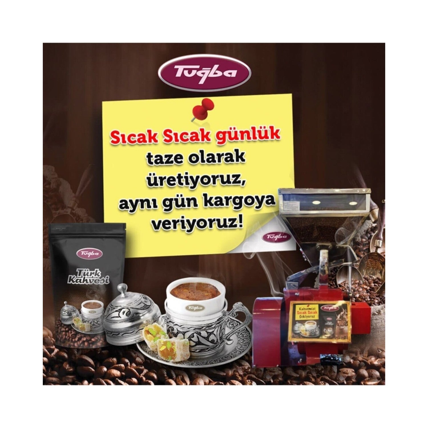 Tugba Dried Nuts Turkish Coffee 1000 gr - MALLTURK