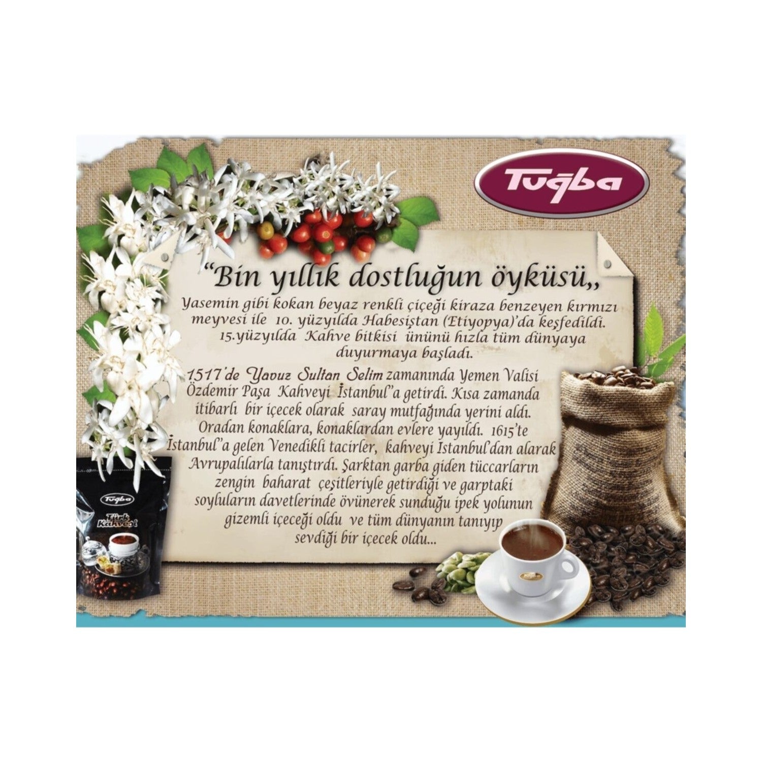 Tugba Dried Nuts Turkish Coffee 1000 gr - MALLTURK