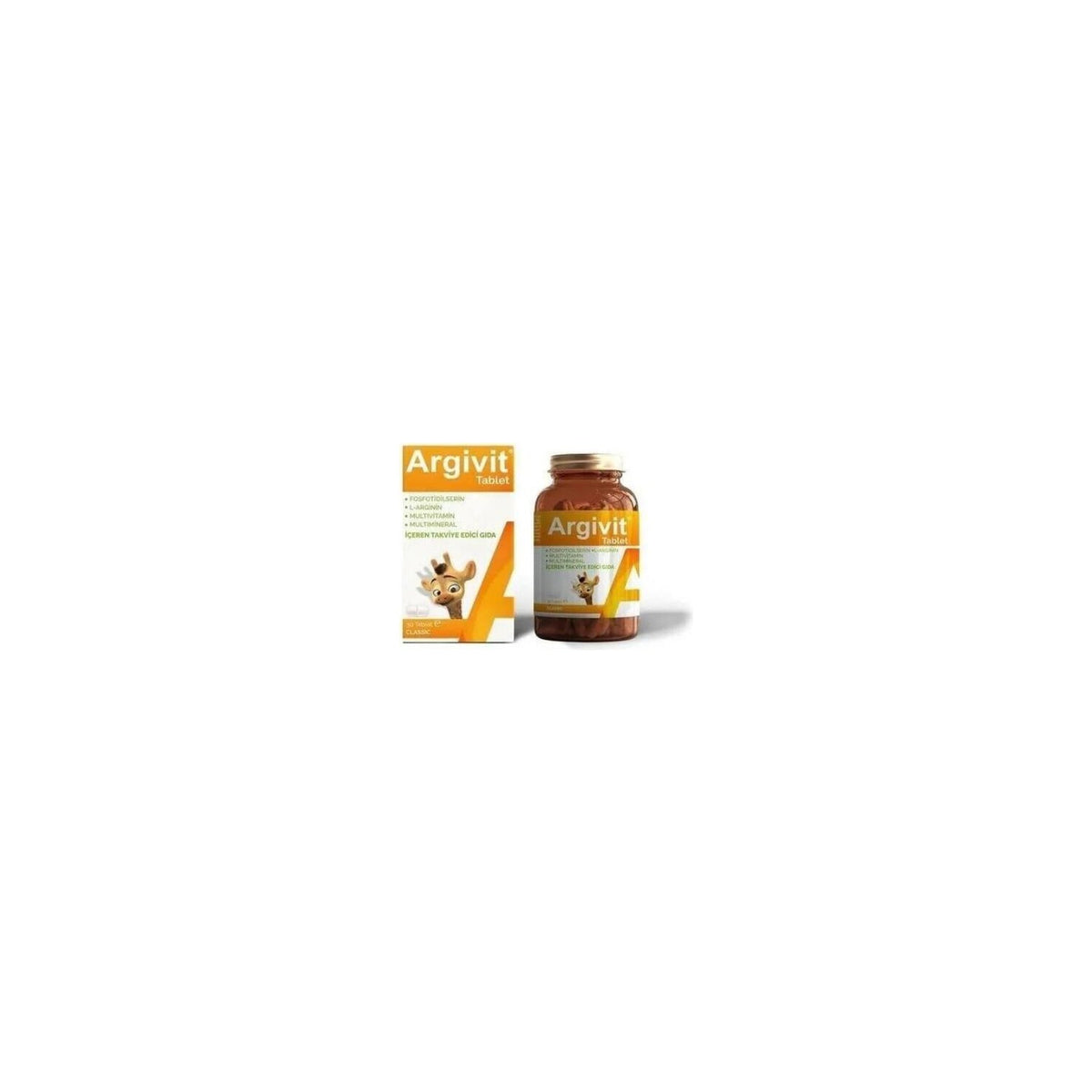 Argivit Classic 30 Tablet Fosfotidilserin and L-Arginin with Dietary Supplement - MALLTURK