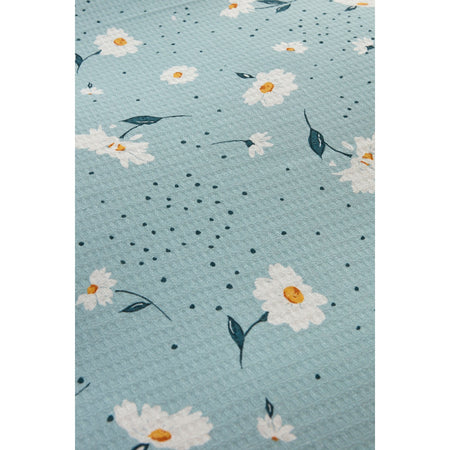 Karaca Home Daisy 100% Cotton Double Bed Quilted Bedding Set Mint PP - MALLTURK
