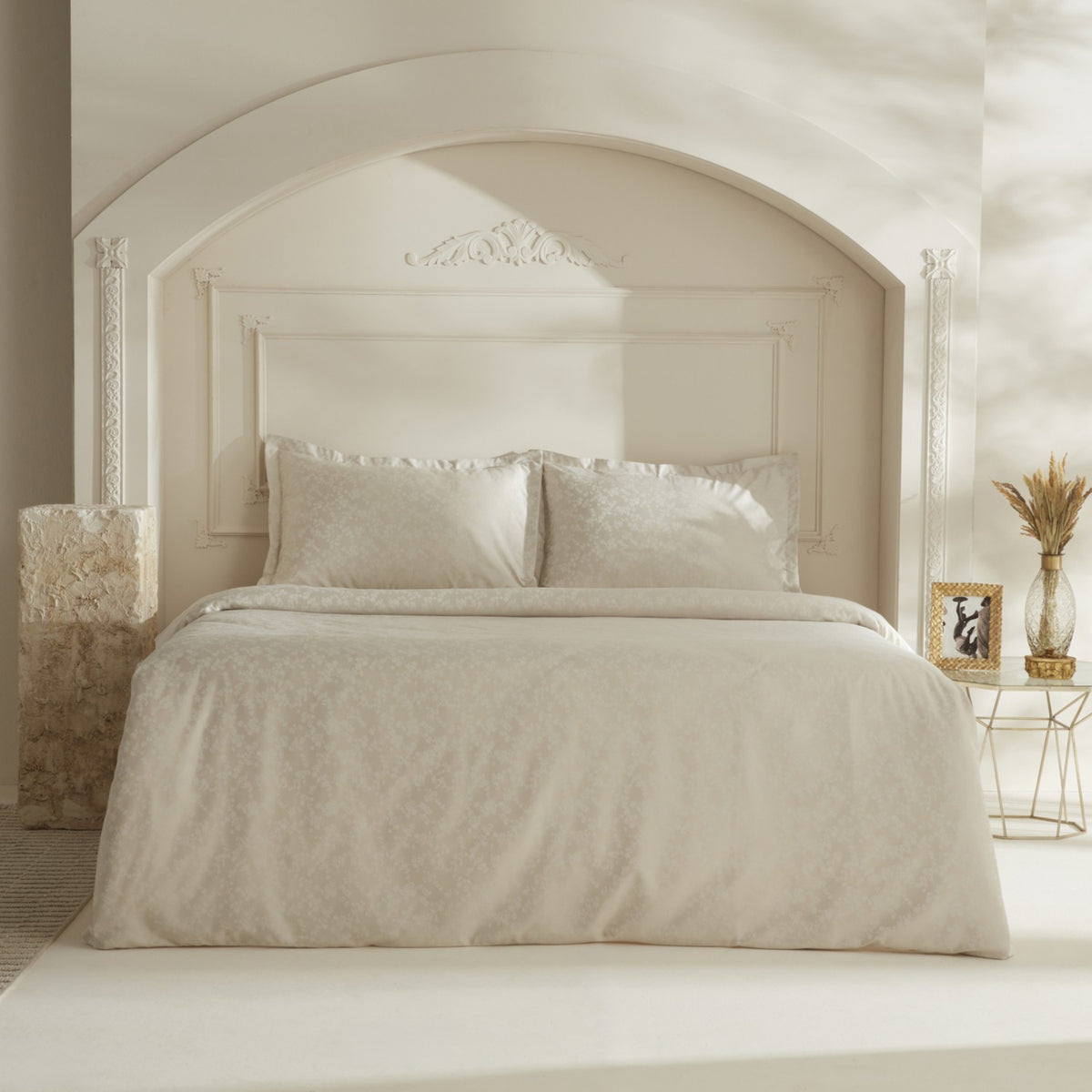 Karaca Home Venessa Double Duvet Cover Set Ecru - MALLTURK