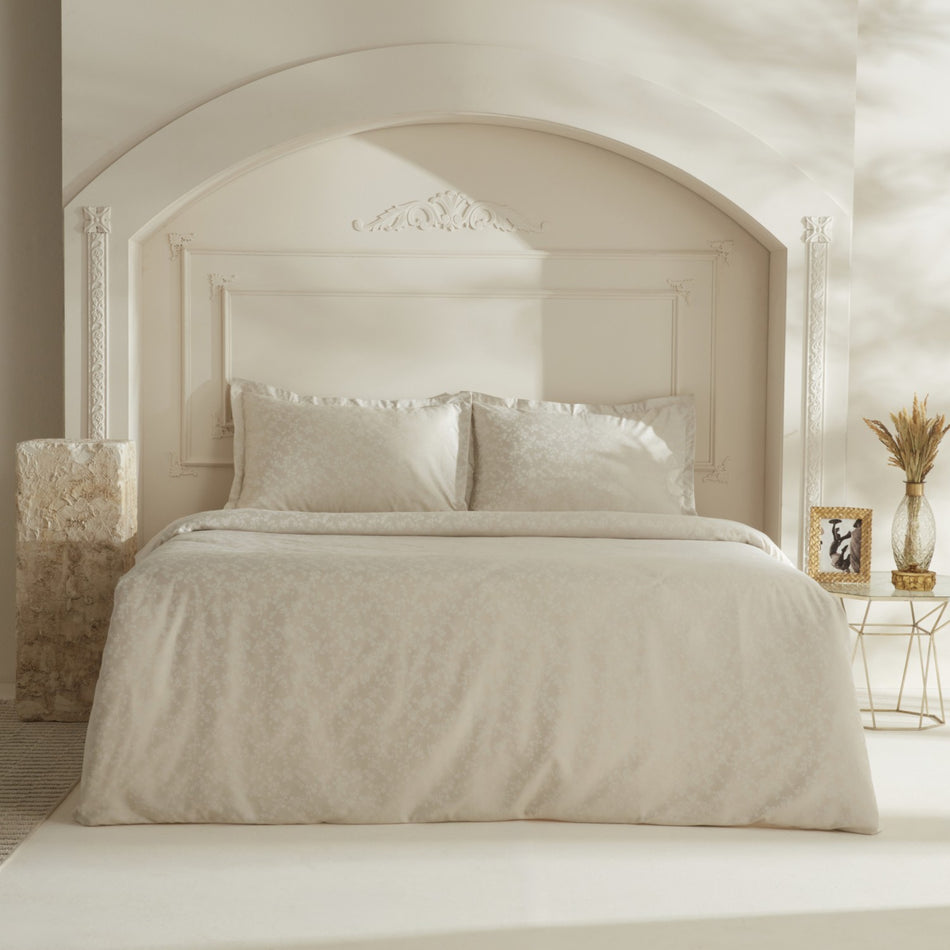 Karaca Home Venessa Double Duvet Cover Set Ecru - MALLTURK