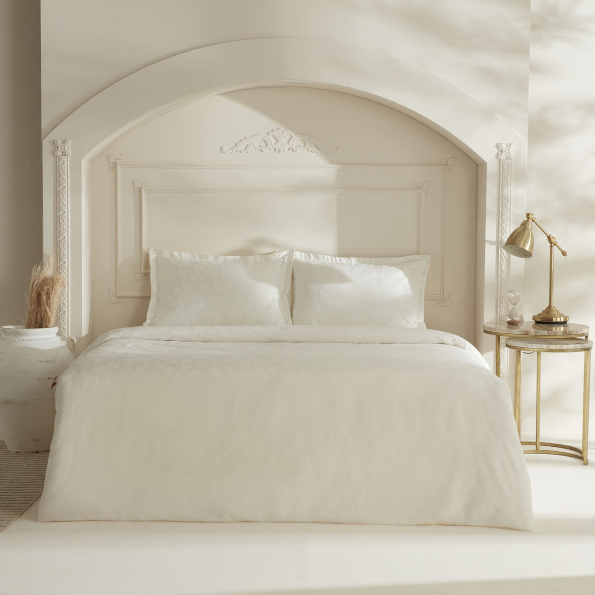 Karaca Home Viole Double Duvet Cover Set White - MALLTURK