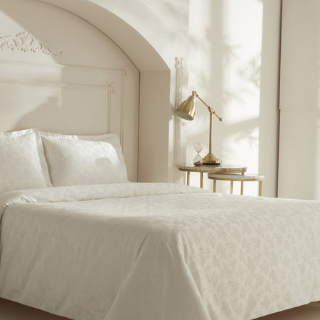 Karaca Home Viole Double Duvet Cover Set White - MALLTURK