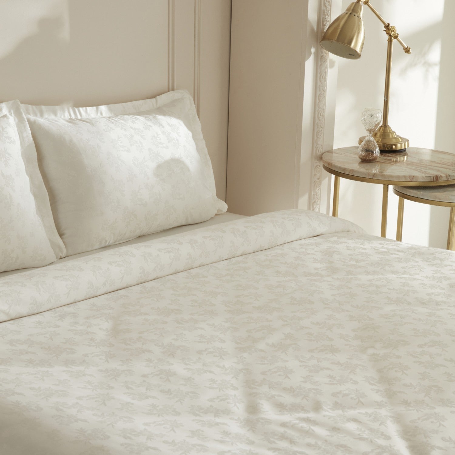 Karaca Home Viole Double Duvet Cover Set White - MALLTURK