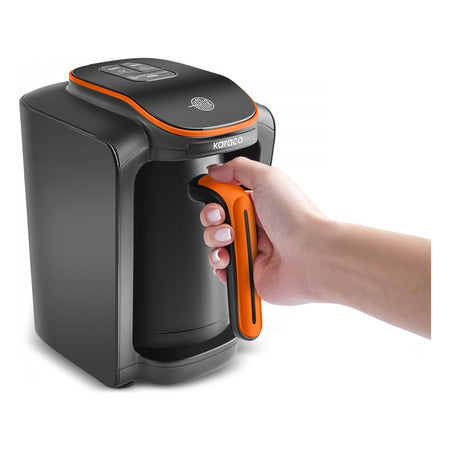 Karaca Hatir Neo-S Automatic Turkish Coffee Maker, Orange, 5-Cup Capacity - MALLTURK
