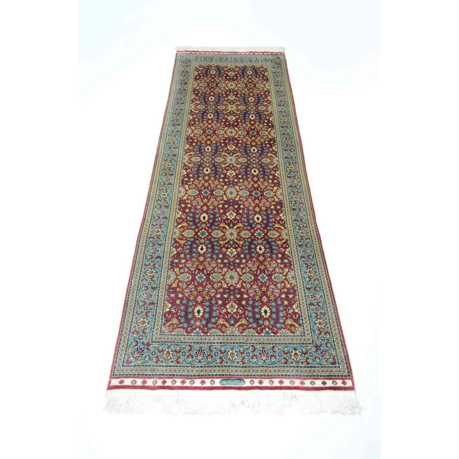 Kilim Co. Pure Silk Hand-Woven Kayseri Rug Runner 73X215 cm - MALLTURK