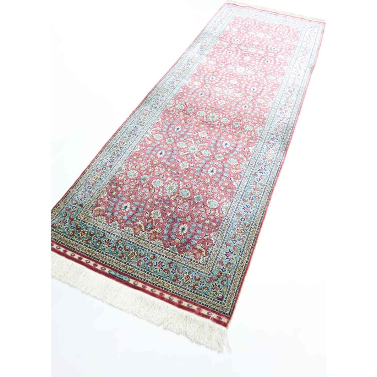 Kilim Co. Pure Silk Hand-Woven Kayseri Rug Runner 73X215 cm - MALLTURK