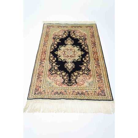 Kilim Co. Pure Silk Hand-Woven Medallion Pattern Kayseri Rug - MALLTURK