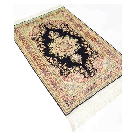 Kilim Co. Pure Silk Hand-Woven Medallion Pattern Kayseri Rug - MALLTURK