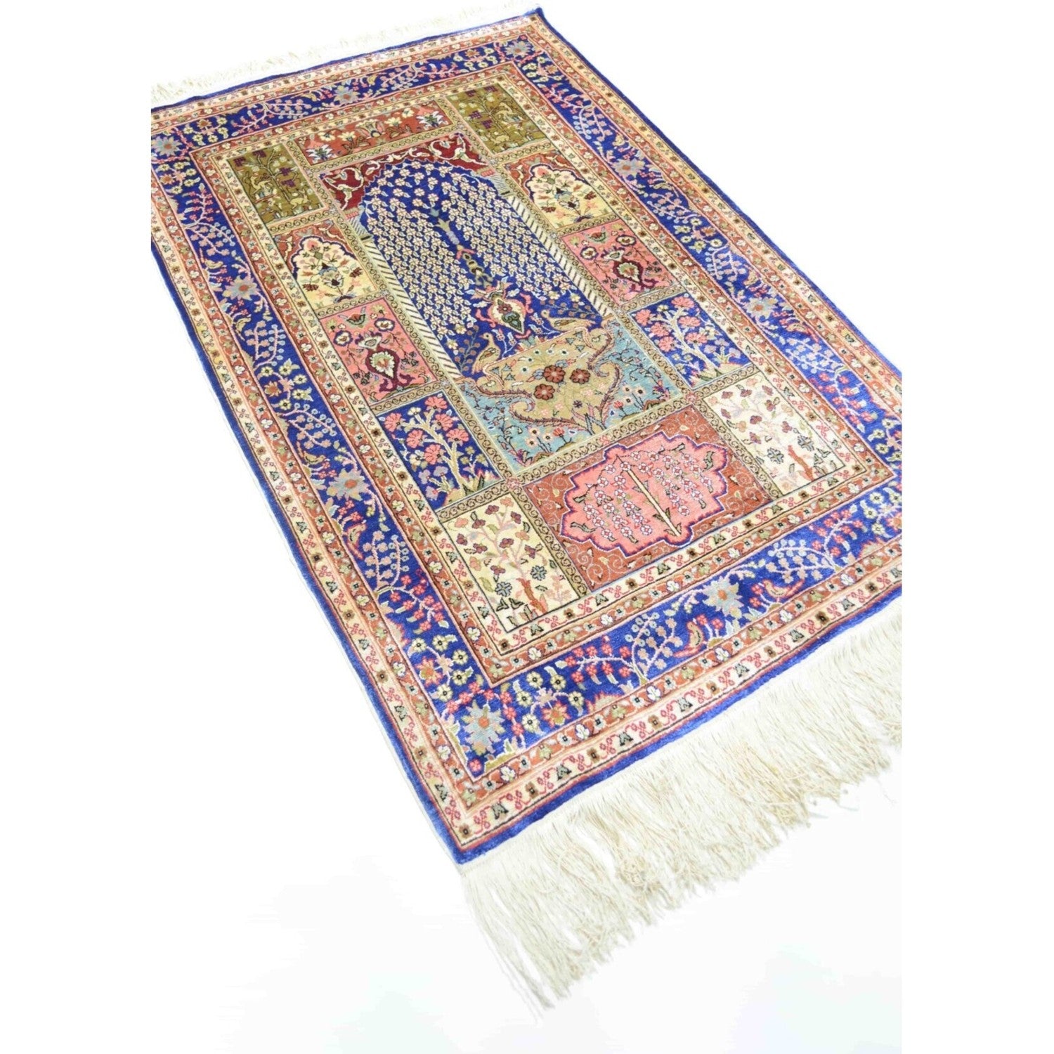 Kilim Co. Pure Silk Hand-Woven Medallion Pattern Kayseri Rug - MALLTURK