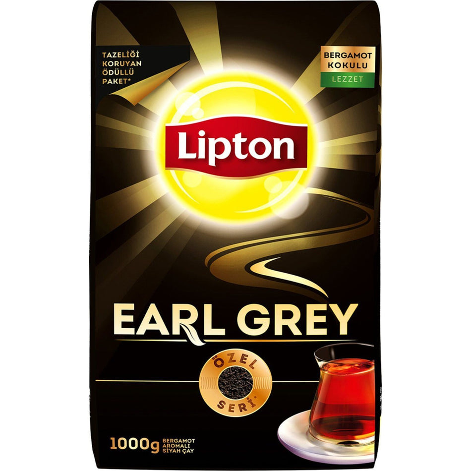 Lipton Earl Grey loose leaf tea bergamot flavored 1 kg Ozel Seri Tazeligi Koruyan pack
