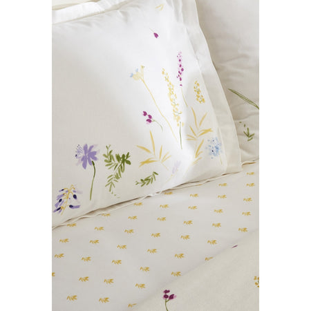 Karaca Home Single 100% Cotton Yellow Floral Patterned Quilted Bedding Set, 3 Pieces, 160x220 cm - MALLTURK