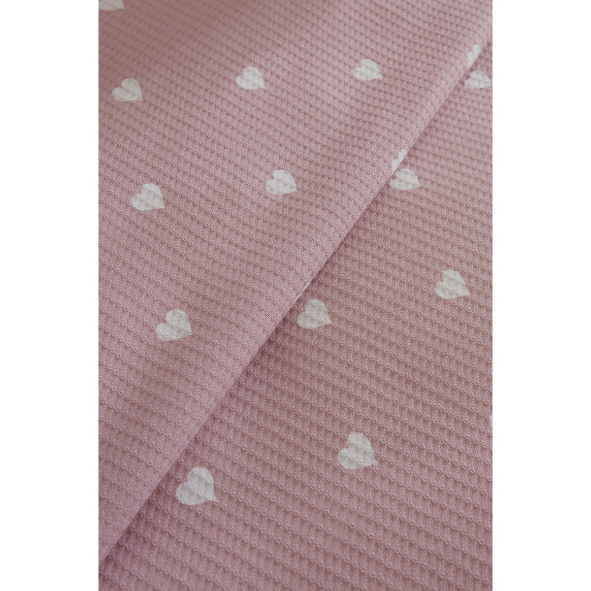 Karaca Home Amour Heart Pattern 100% Cotton Double Bed Quilt Set Pink - MALLTURK