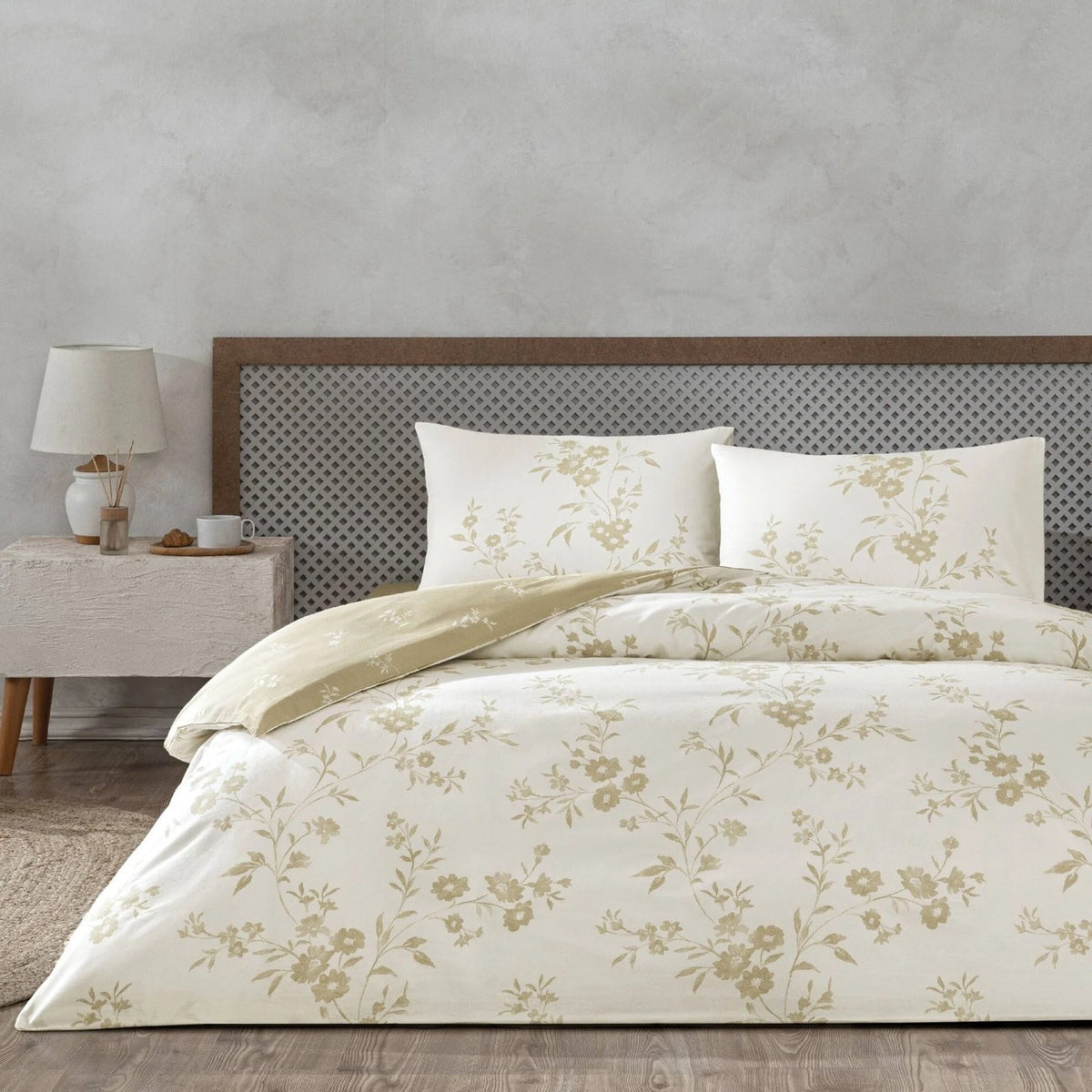 Tac Vellise Ranforce Double Duvet Cover Set White - MALLTURK