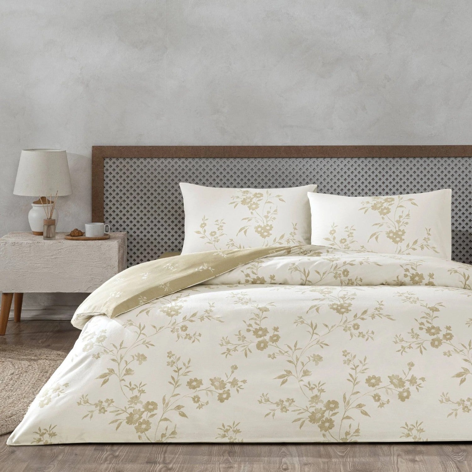 Tac Vellise Ranforce Double Duvet Cover Set White - MALLTURK