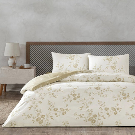 Tac Vellise Ranforce Double Duvet Cover Set White - MALLTURK