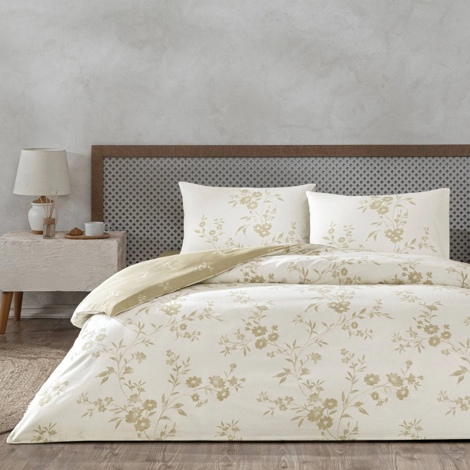 Tac Vellise Ranforce Double Duvet Cover Set White - MALLTURK