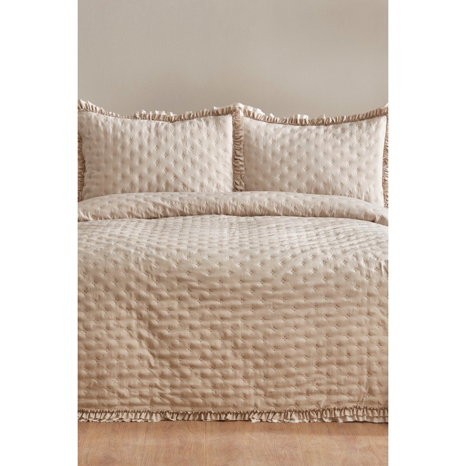 Karaca Home Viona Double Bedspread Set, Beige - MALLTURK