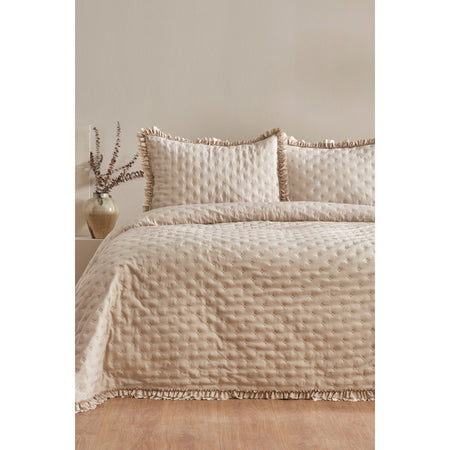 Karaca Home Viona Double Bedspread Set, Beige - MALLTURK