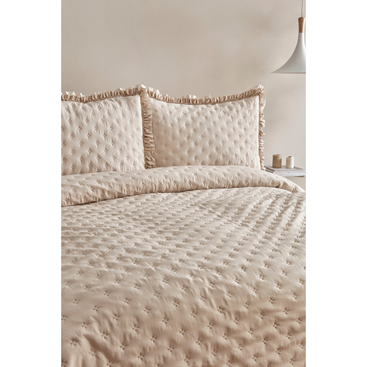 Karaca Home Viona Double Bedspread Set, Beige - MALLTURK