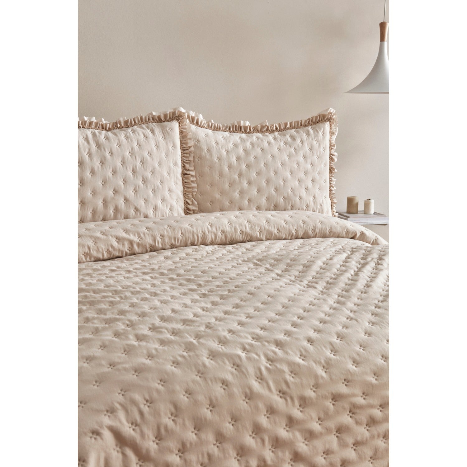 Karaca Home Viona Double Bedspread Set, Beige - MALLTURK