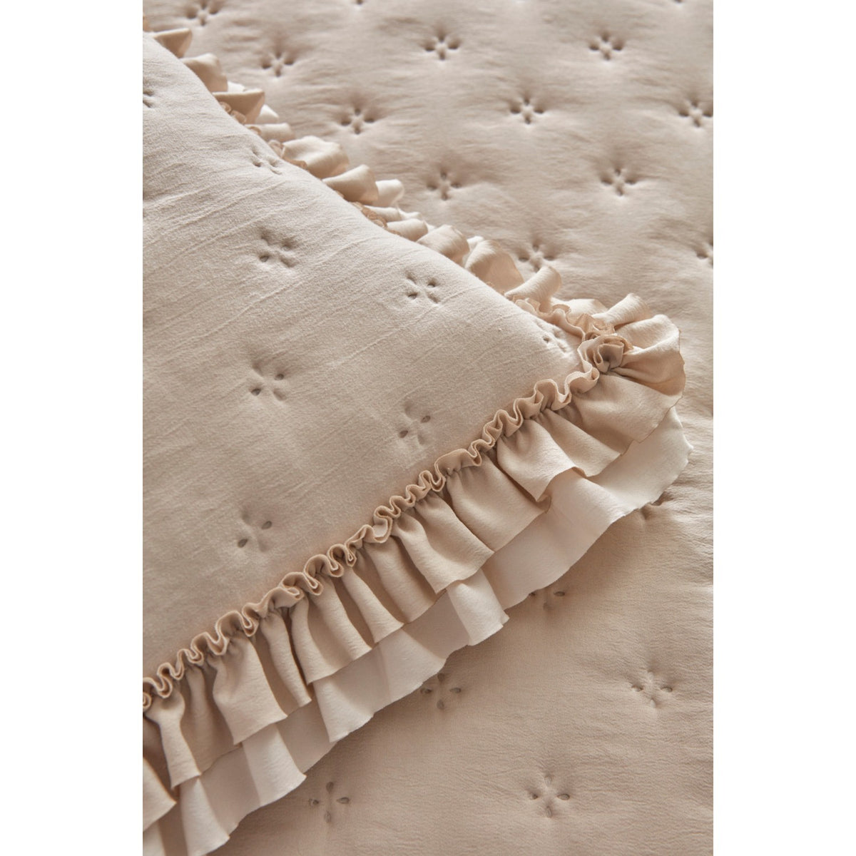 Karaca Home Viona Double Bedspread Set, Beige - MALLTURK