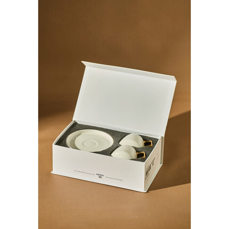 Karaca Saturn Gold Porcelain Turkish Coffee Cup Set for 2, 100 ml - MALLTURK