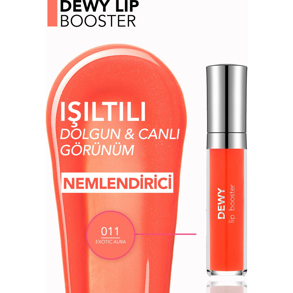 Flormar Dewy Lip Booster Plumping Semi-Transparent Lip Gloss - MALLTURK