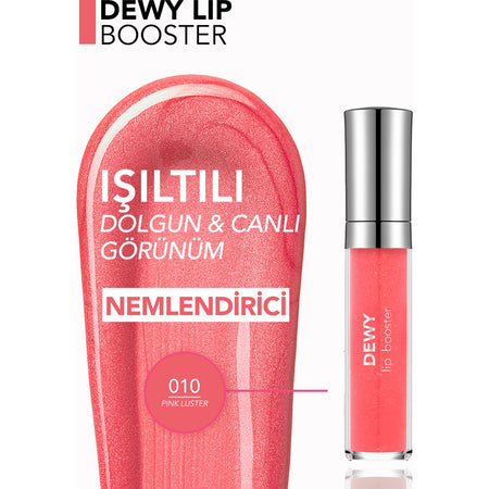 Flormar Dewy Lip Booster Plumping Semi-Transparent Lip Gloss Pink - MALLTURK