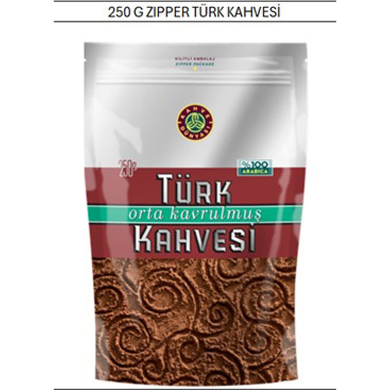Coffee World Turkish Coffee Medium Roast Ground 250g Pack - MALLTURK