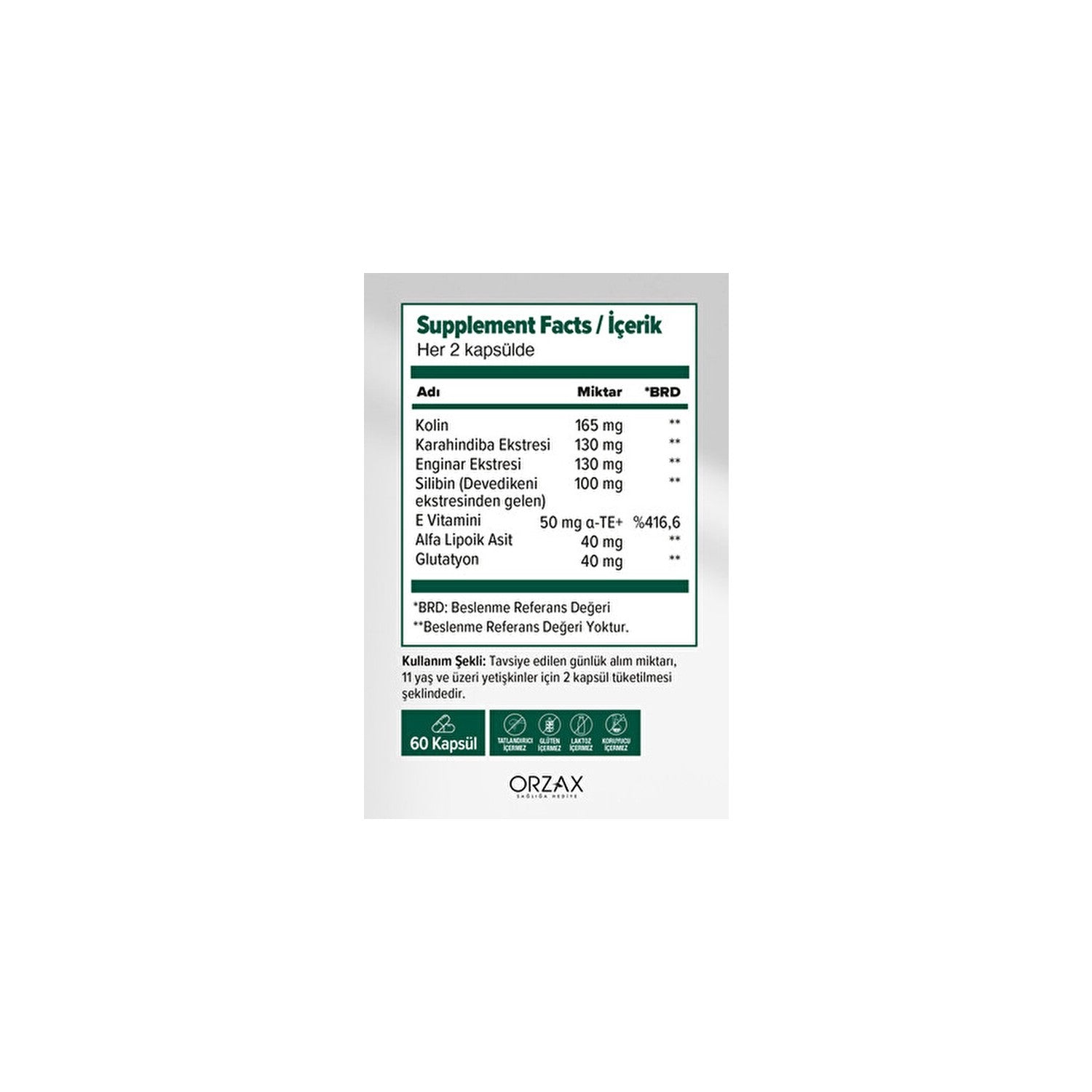 Orzax Ocean Hepalex 60 Softgel Capsule - MALLTURK