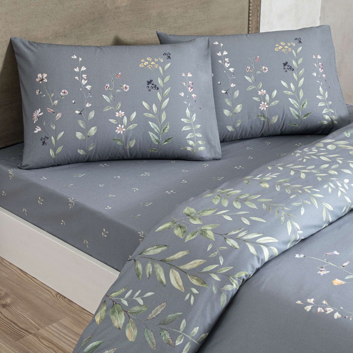Tac Serelis Ranforce Single Duvet Cover Set Blue - MALLTURK