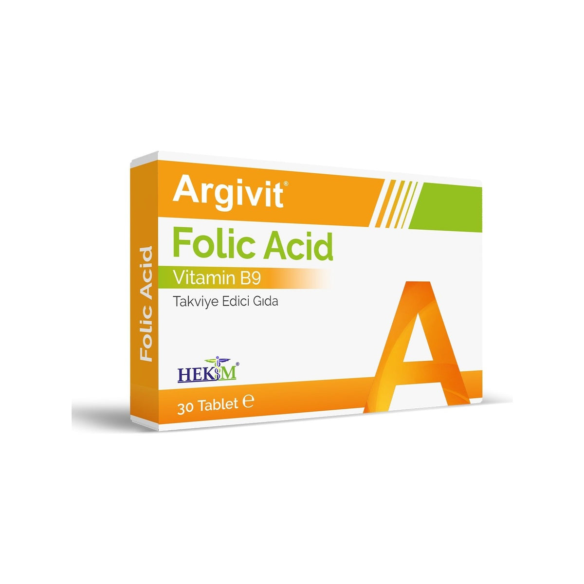 Argivit Folik Asit Vitamin B9 with Dietary Supplement 30 Tablet - MALLTURK