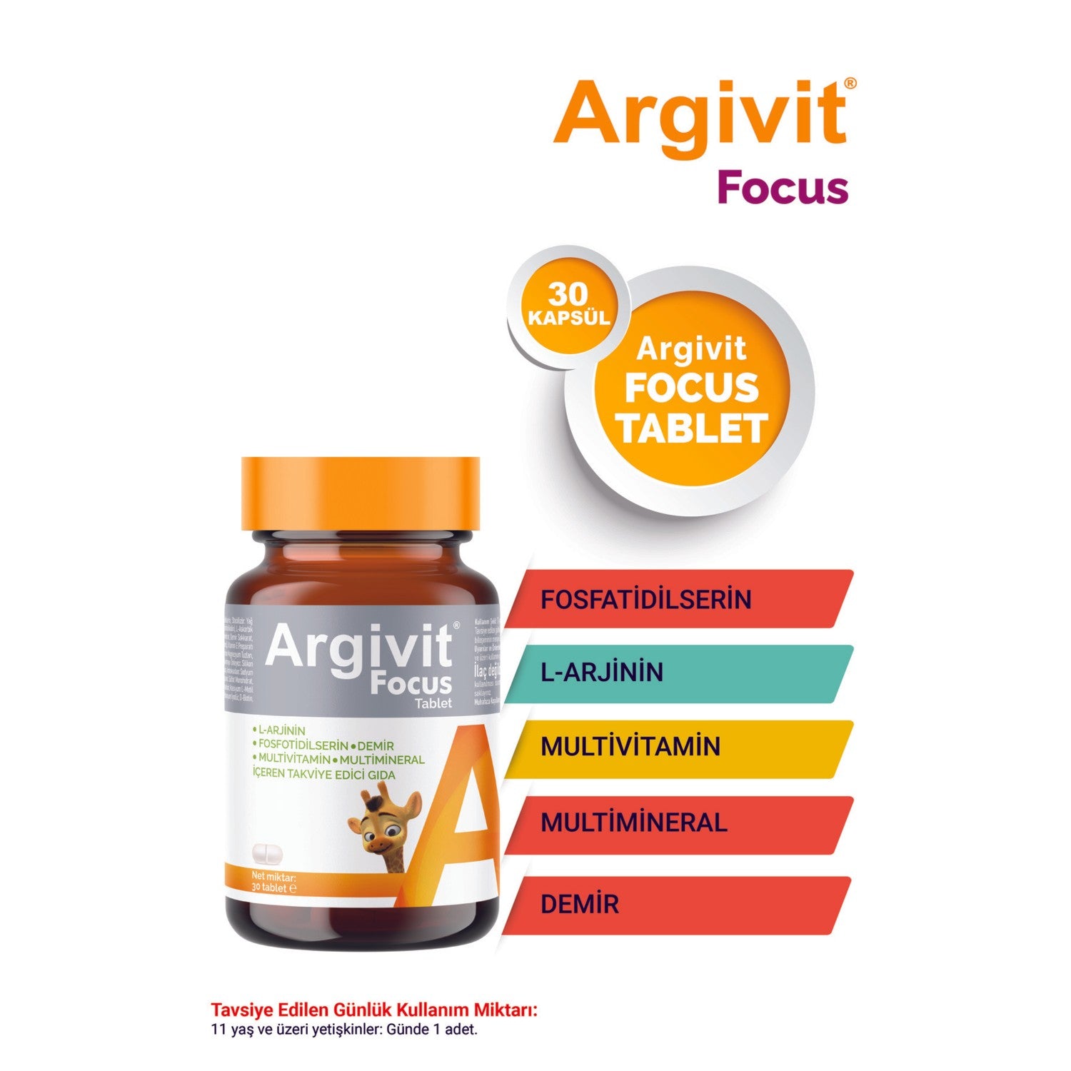 Argivit Focus 30 Tablet - MALLTURK