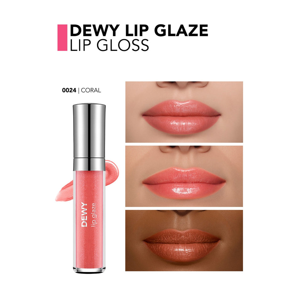 Flormar Dewy Lip Glaze Moisturizing Semi-Transparent Lip Gloss (024 Coral) 8682536069441