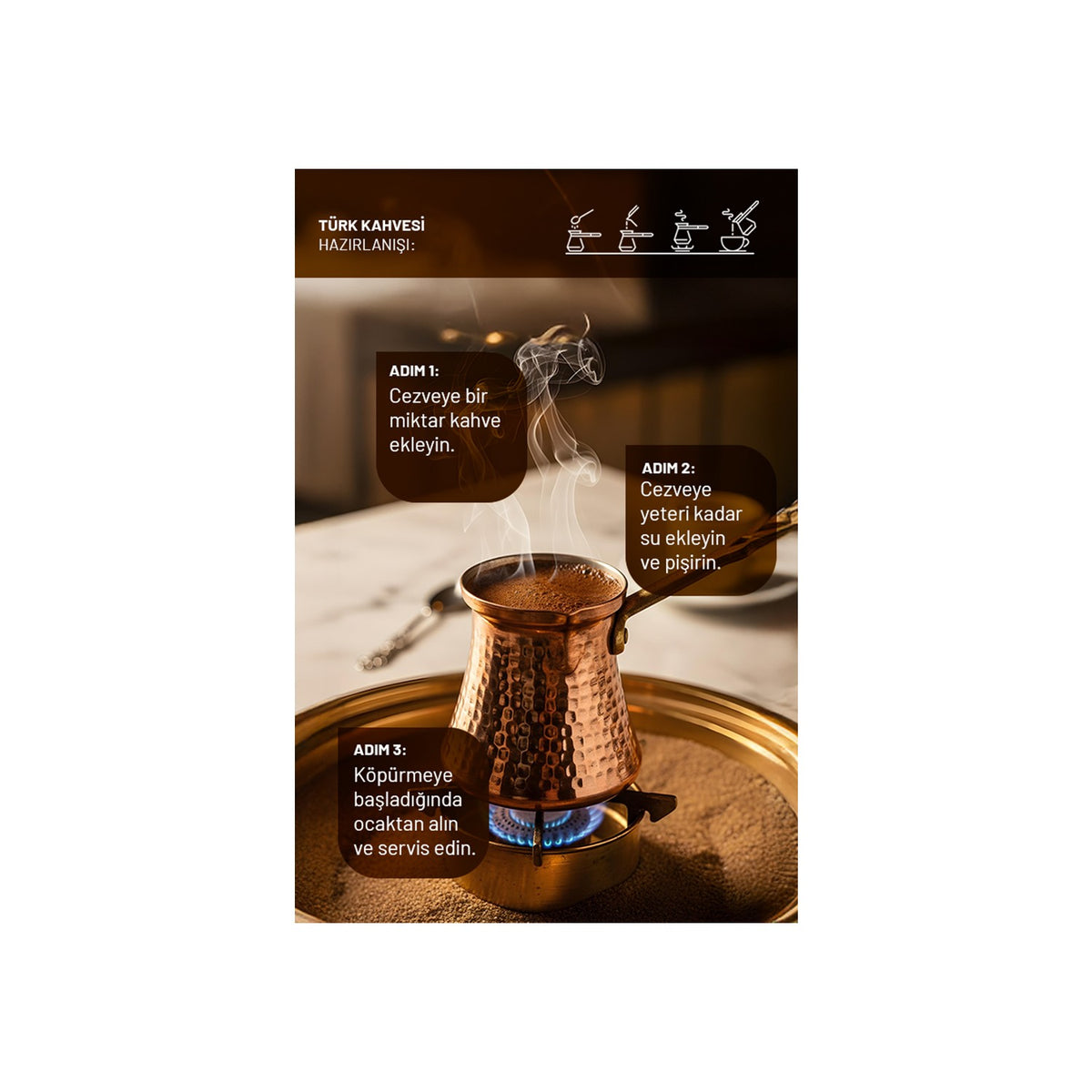 Green Brown Coffee Plain Turkish Coffee 185 g + Gift - MALLTURK