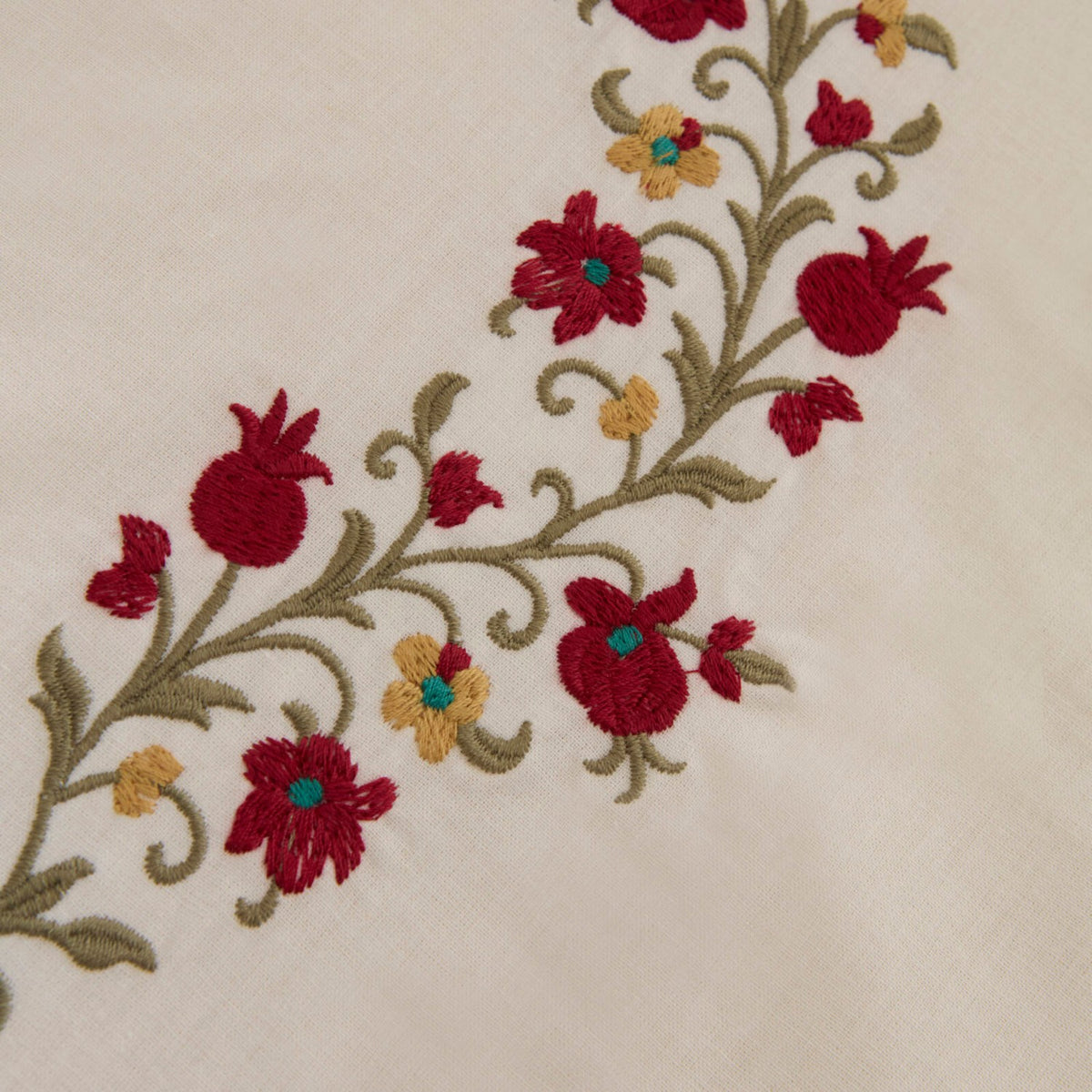 Karaca Home Layali Embroidered Double Duvet Cover Set White - MALLTURK