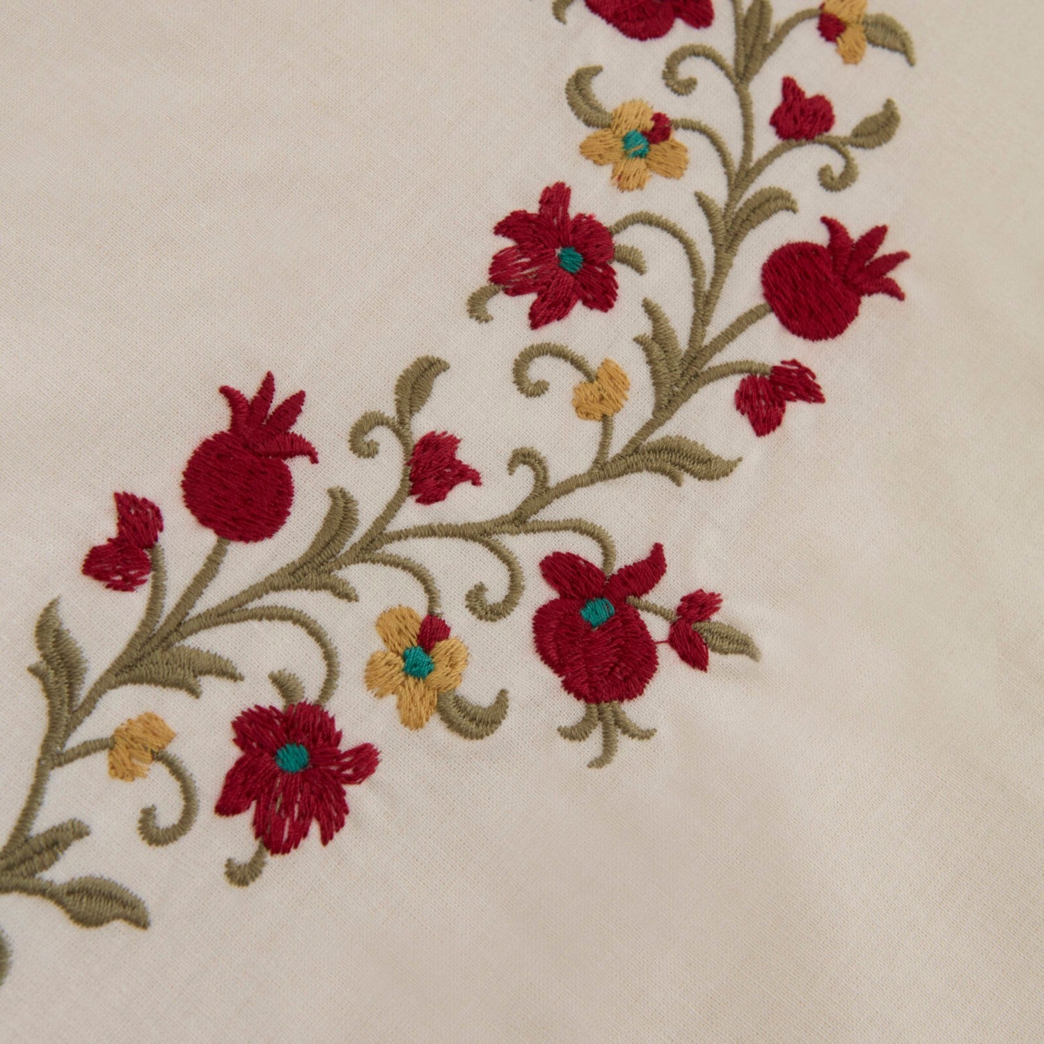 Karaca Home Layali Embroidered Double Duvet Cover Set White - MALLTURK