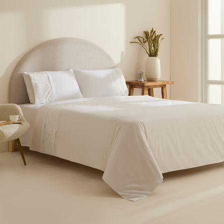 Karaca Home Elaria Lace Double Duvet Cover Set White