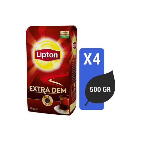 Lipton 500 g x 4 Extra Dem loose leaf tea intense aroma with Taze and Dengeli flavor Sunar - MALLTURK