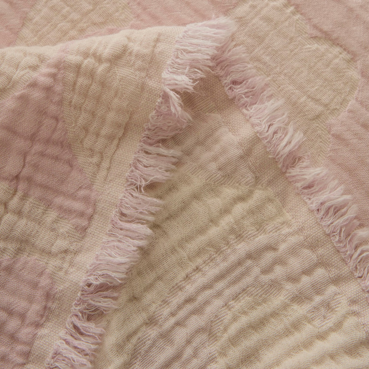 Karaca Home Shayla Pink Printed Muslin Quilted Bedding Set - MALLTURK