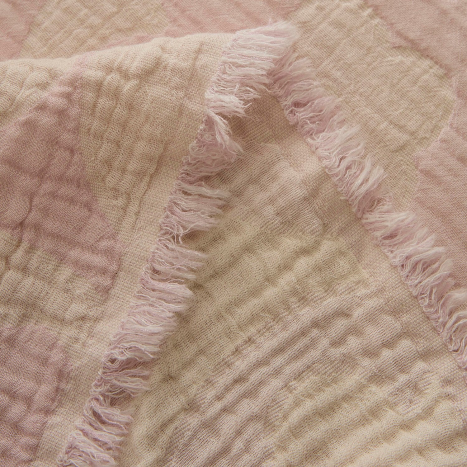 Karaca Home Shayla Pink Printed Muslin Quilted Bedding Set - MALLTURK