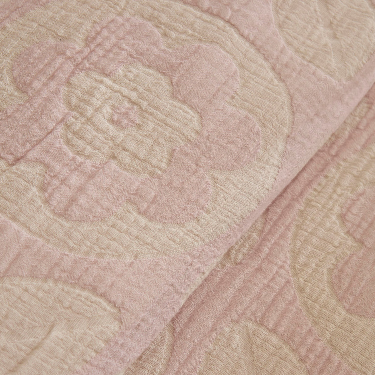 Karaca Home Shayla Pink Printed Muslin Quilted Bedding Set - MALLTURK