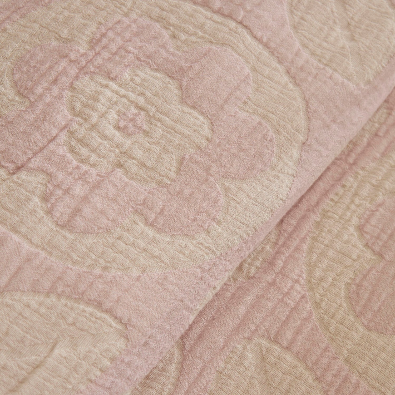 Karaca Home Shayla Pink Printed Muslin Quilted Bedding Set - MALLTURK