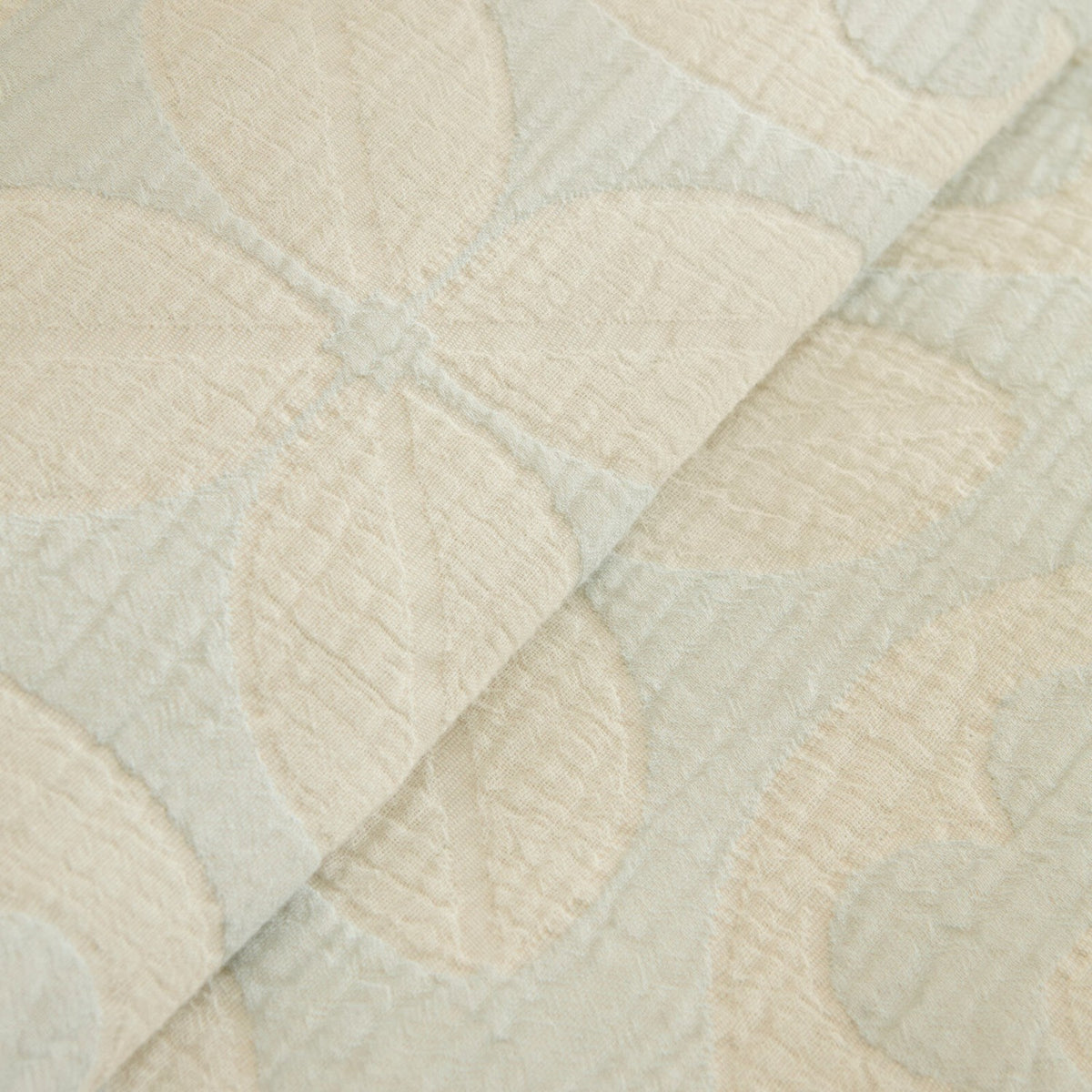 Karaca Home Shayla Blue Printed Muslin Quilted Bedding Set - MALLTURK