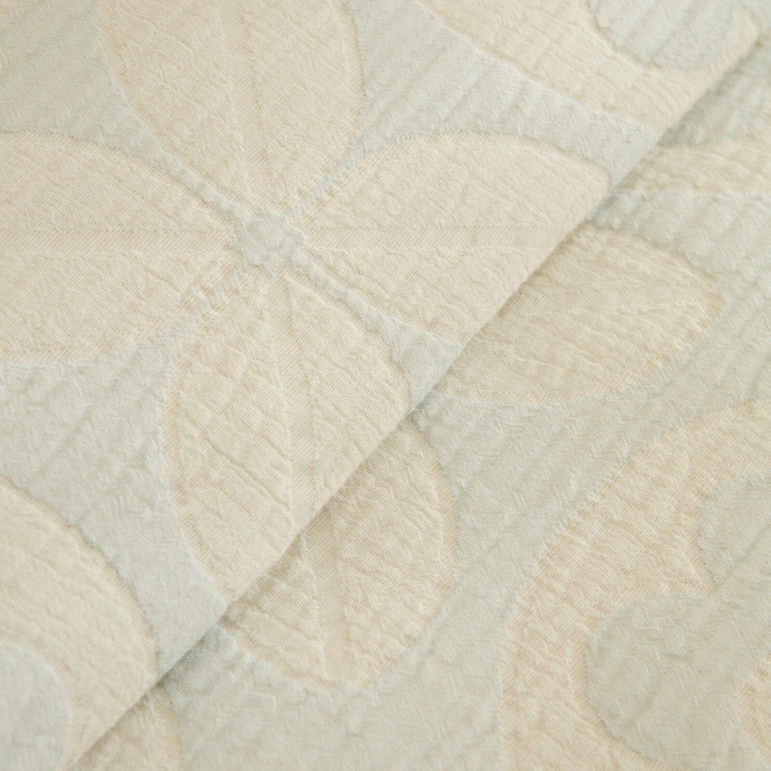 Karaca Home Shayla Blue Printed Muslin Quilted Bedding Set - MALLTURK