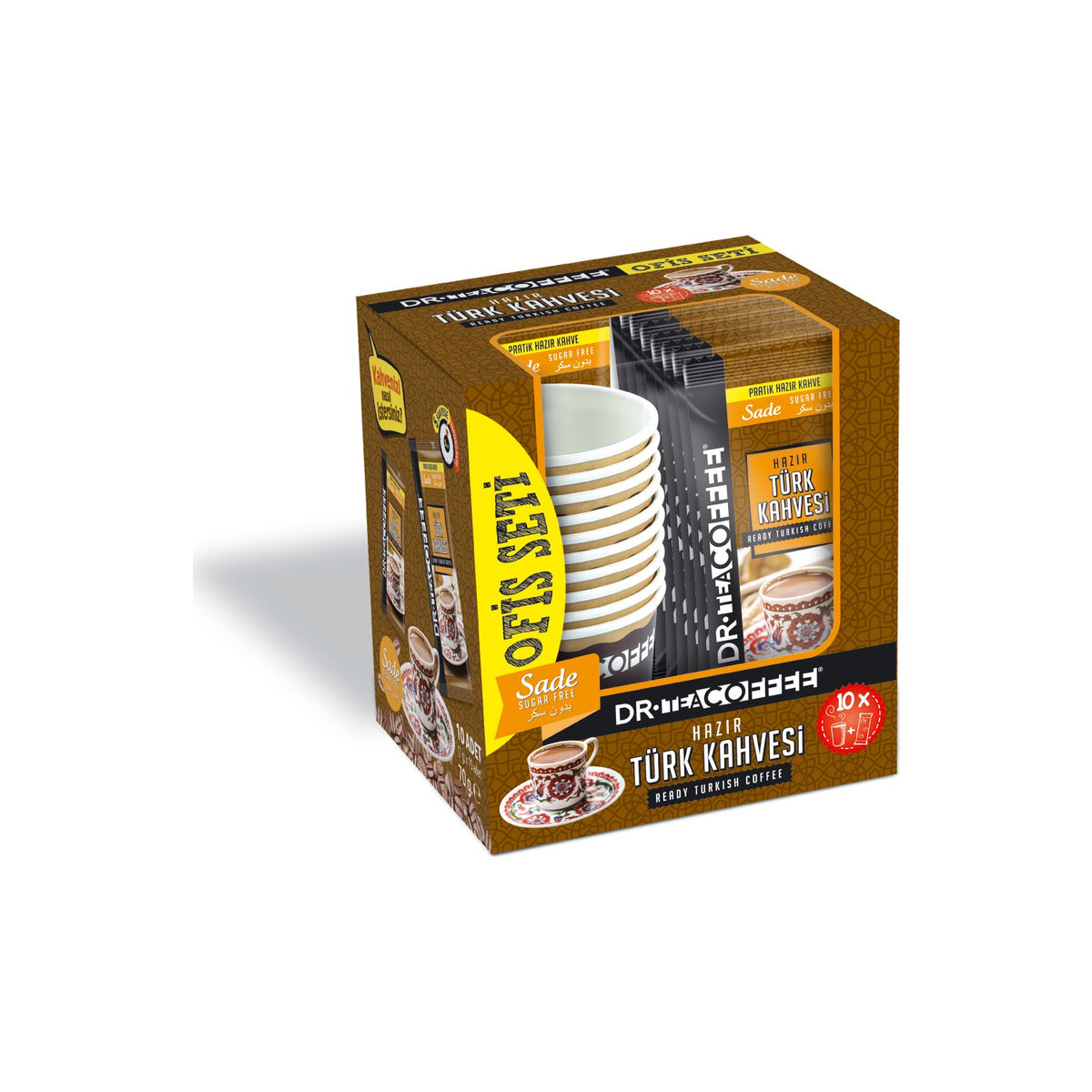 Dr.Coffee Plain Instant Turkish Coffee Office Set 7 g x 10 - MALLTURK