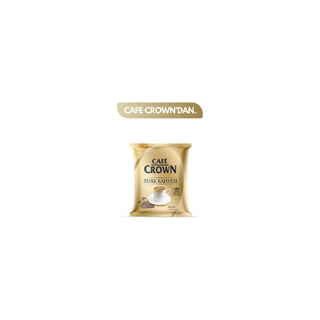 Cafe Crown Turkish Coffee, 12 Packs, 100g Plain, Fresh and Caffeinated with Flavoring - MALLTURK