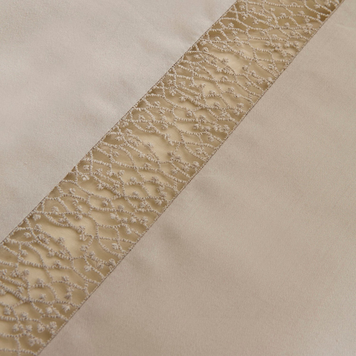 Karaca Home Lumi %100 Cotton Sateen Double Sateen Duvet Cover Set Stone - MALLTURK